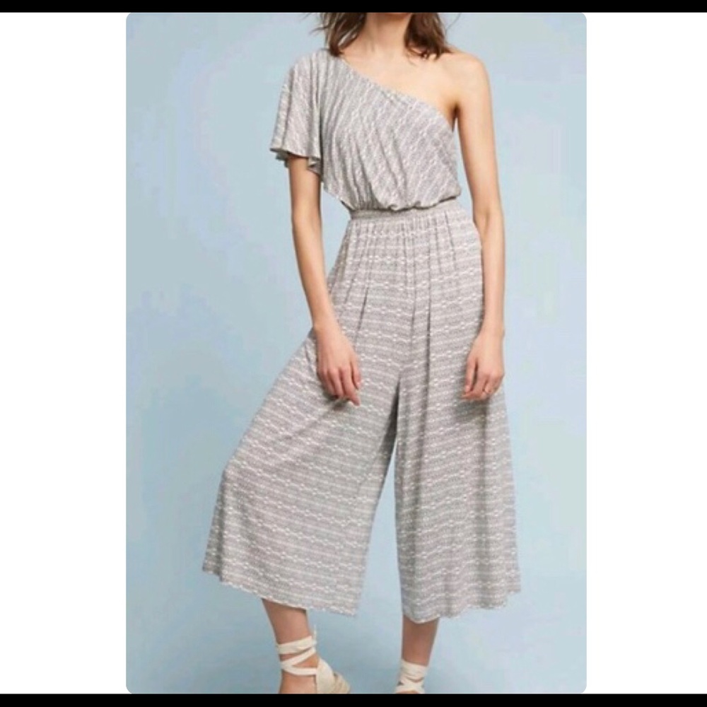 Anthropologie Maeve one shoulder jumpsuit
